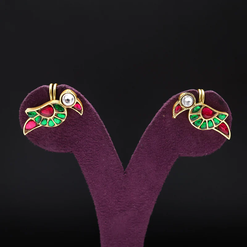 Premium Jadau Kundan Parrot Bugadi